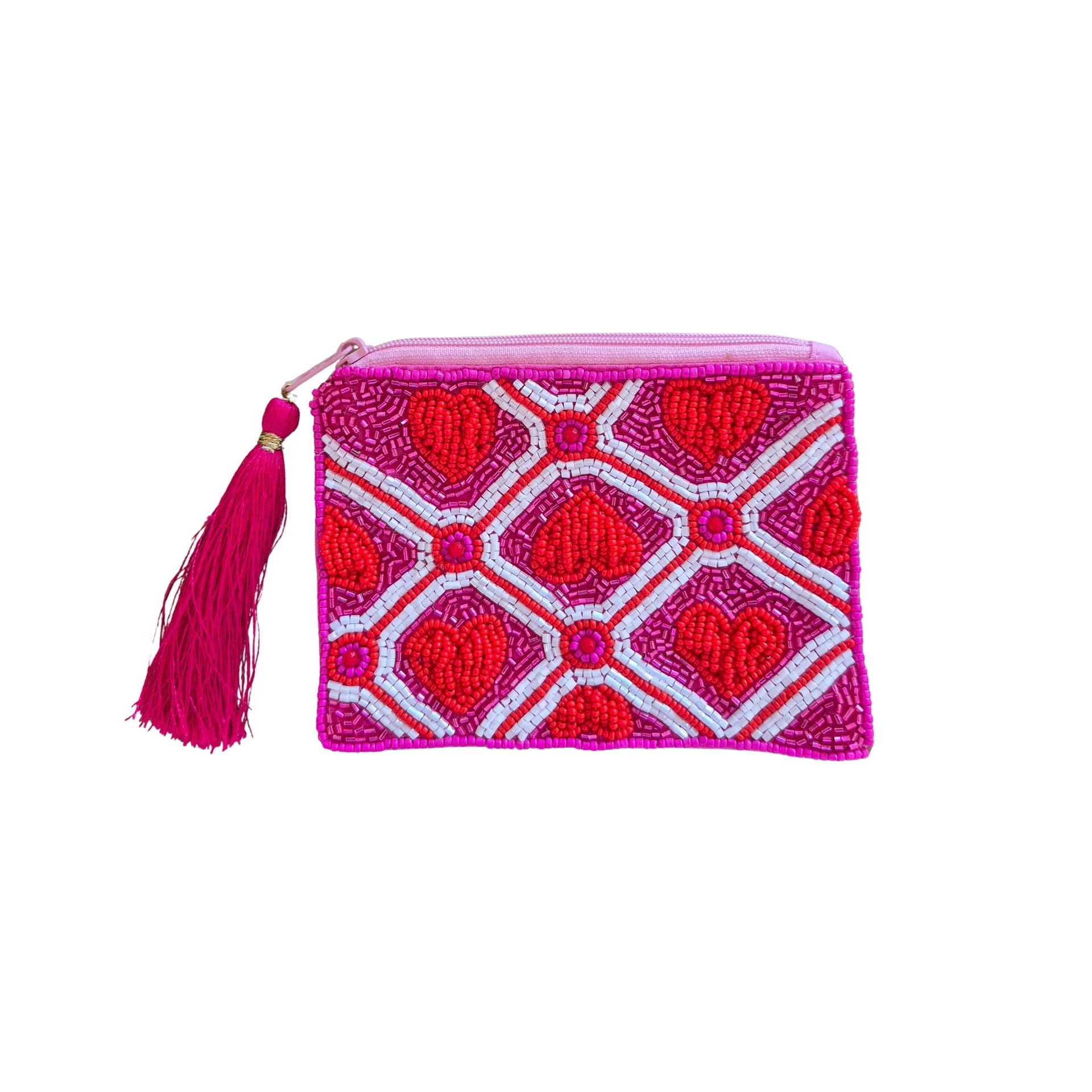 Red pink Beaded bag-Fashion-Little Fish Co.