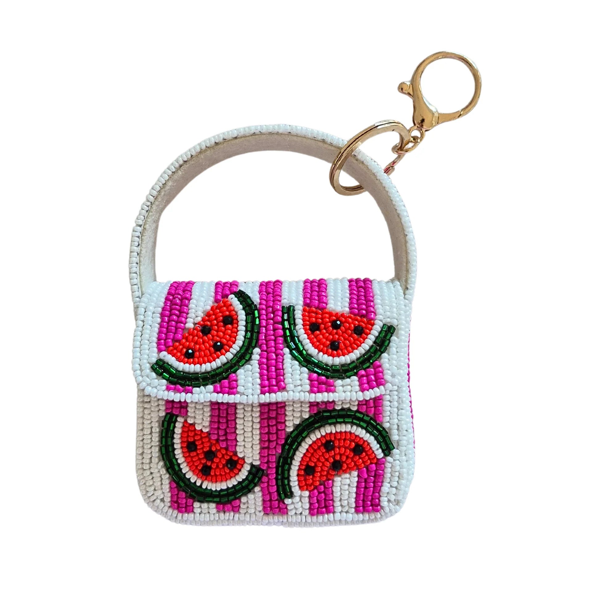 Mini Beaded handbag Keychain - Watermelon-New Arrivals 2025-Little Fish Co.