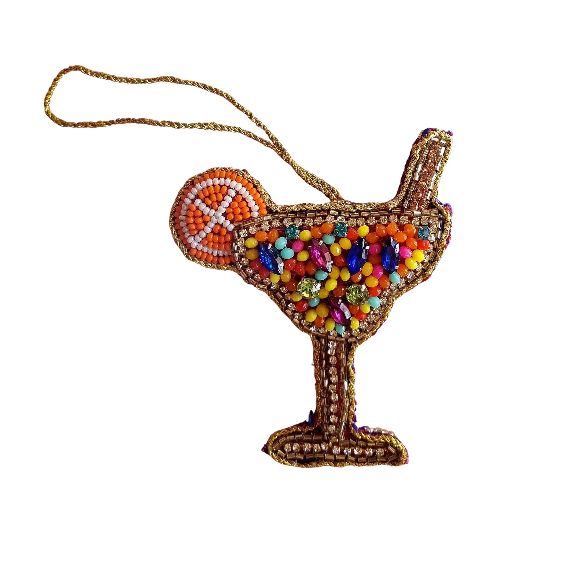 Beaded decoration - Rainbow Martini-Little Fish Co.