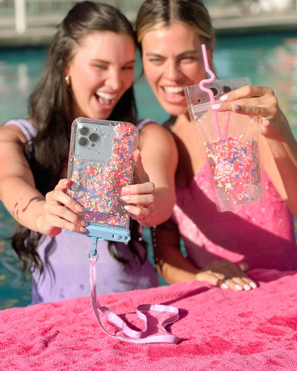 Bring on the fun confetti Waterproof Protective phone holder-New arrivals-Little Fish Co.