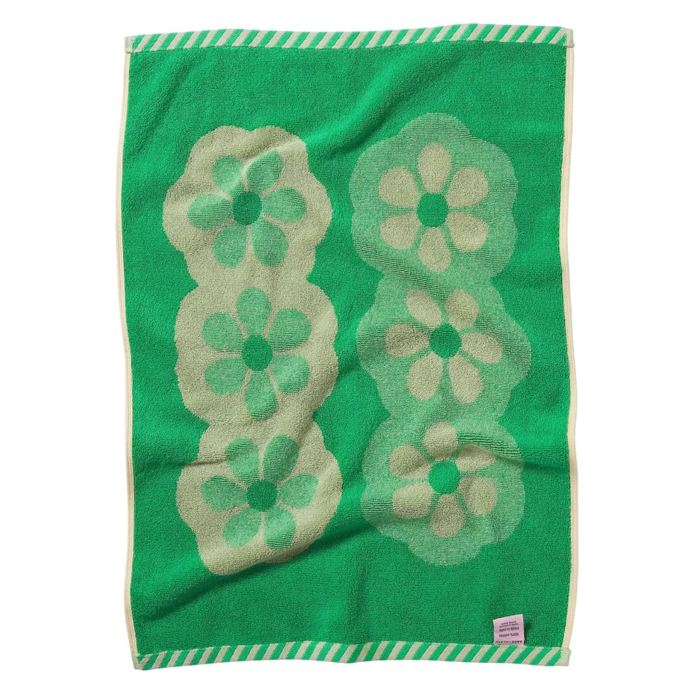 Winifred Floral Hand Towel Green-Fun-Little Fish Co.