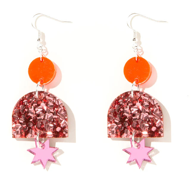 Alexa Earrings Pink / Pink-Apparel & Accessories-Little Fish Co.