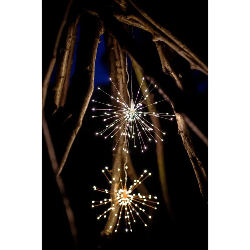 Hanging Starburst light silver - plug in-Top 30 Christmas-Little Fish Co.