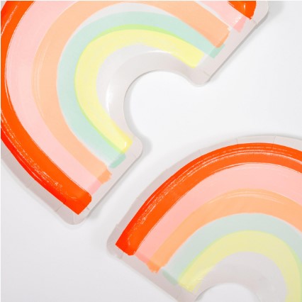 Neon Rainbow Plates ( pack of 12)-Fun-Little Fish Co.