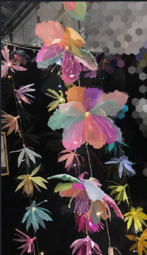 Dancing Flower String Lights - In stock - ready to ship-Paper Flowers-Little Fish Co.