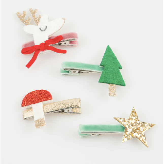 Christmas Icon Hair Clips-TOYS + FUN-Little Fish Co.