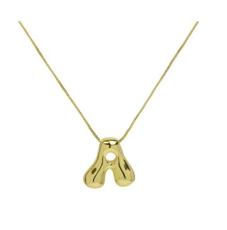 The Goldie - Bubble Initial necklace