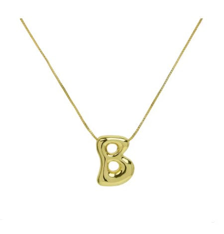 The Goldie - Bubble Initial necklace
