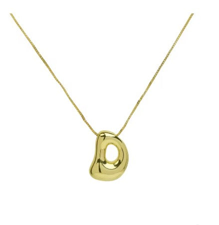 The Goldie - Bubble Initial necklace