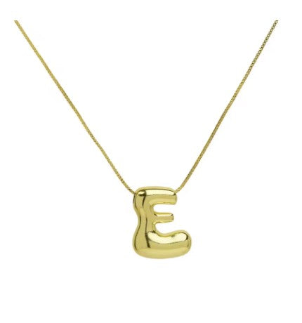 The Goldie - Bubble Initial necklace