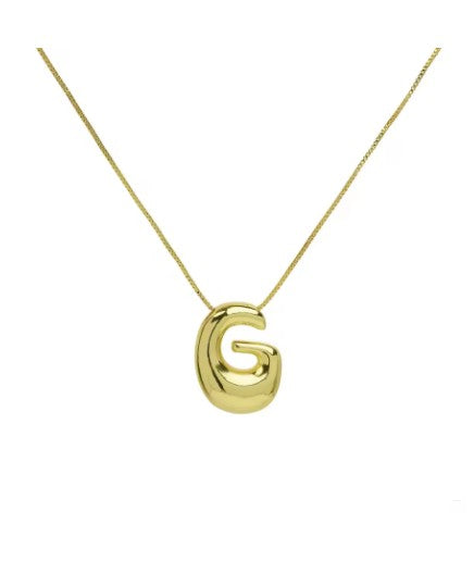 The Goldie - Bubble Initial necklace