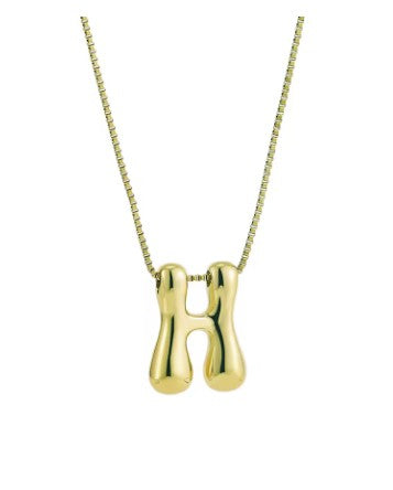 The Goldie - Bubble Initial necklace