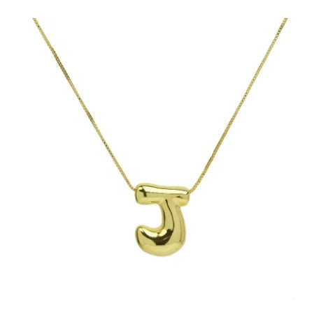 The Goldie - Bubble Initial necklace