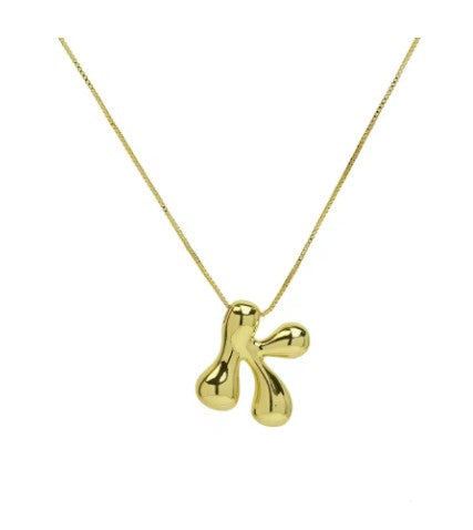 The Goldie - Bubble Initial necklace