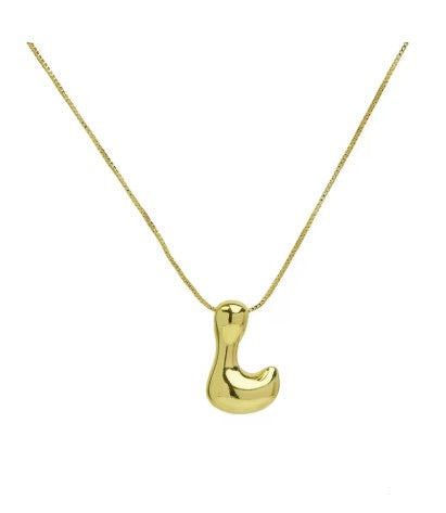 The Goldie - Bubble Initial necklace