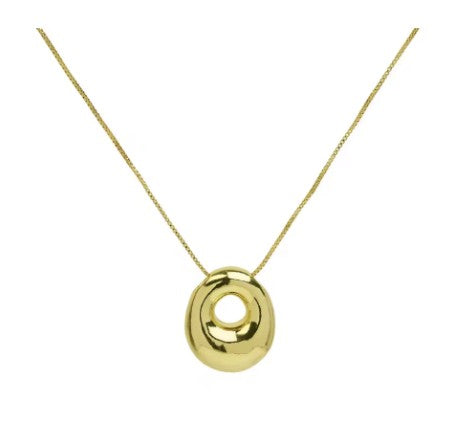 The Goldie - Bubble Initial necklace