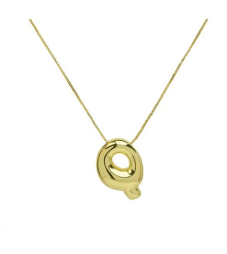 The Goldie - Bubble Initial necklace
