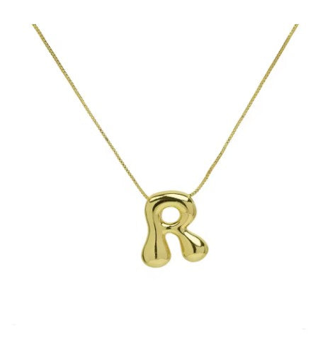 The Goldie - Bubble Initial necklace