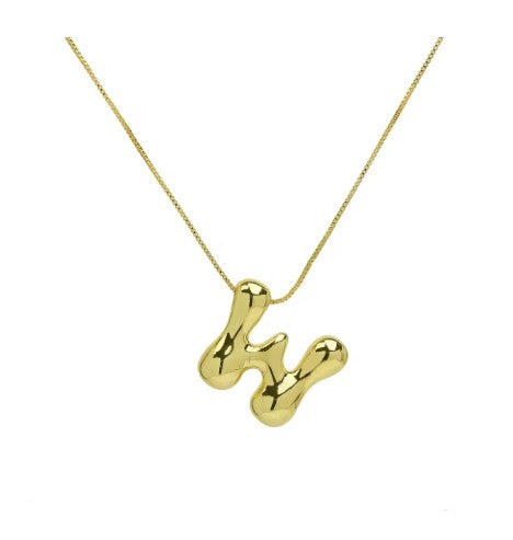 The Goldie - Bubble Initial necklace