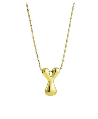 The Goldie - Bubble Initial necklace