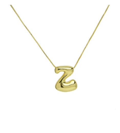 The Goldie - Bubble Initial necklace