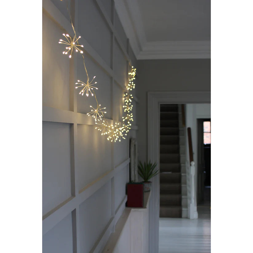 Starburst chain light - Plug in Silver-Top 30 Christmas-Little Fish Co.