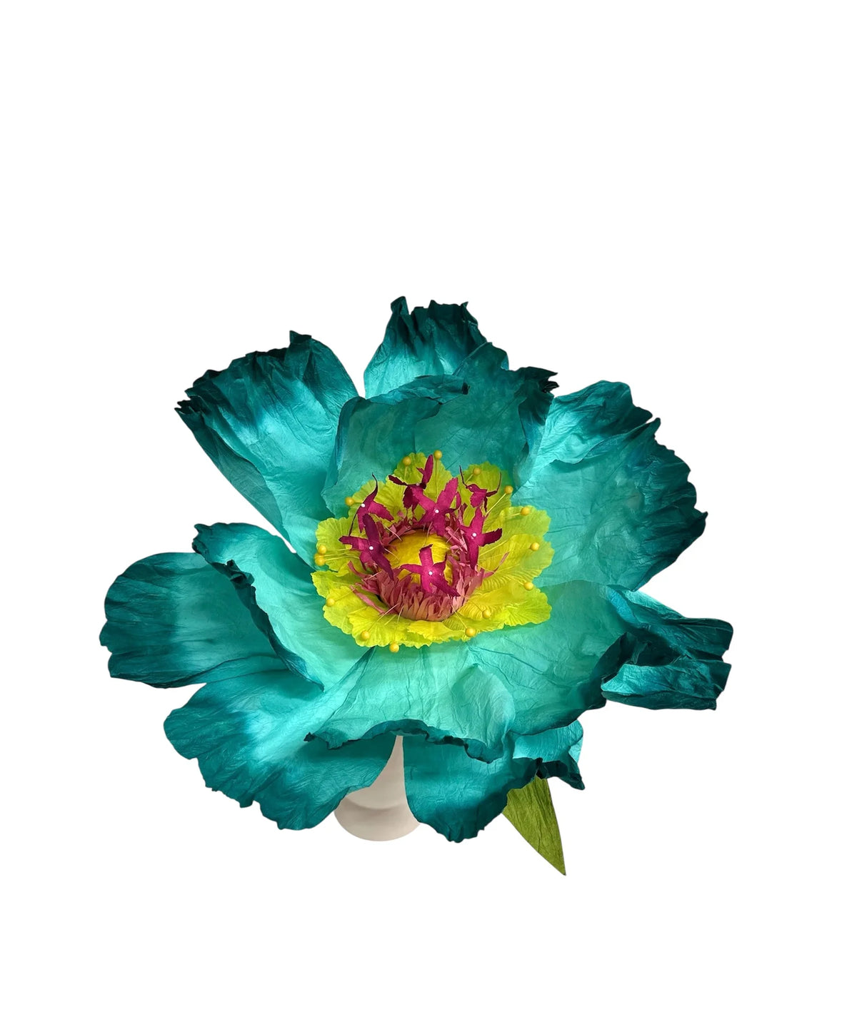 Handmade Paper Dancing flower - Turquoise