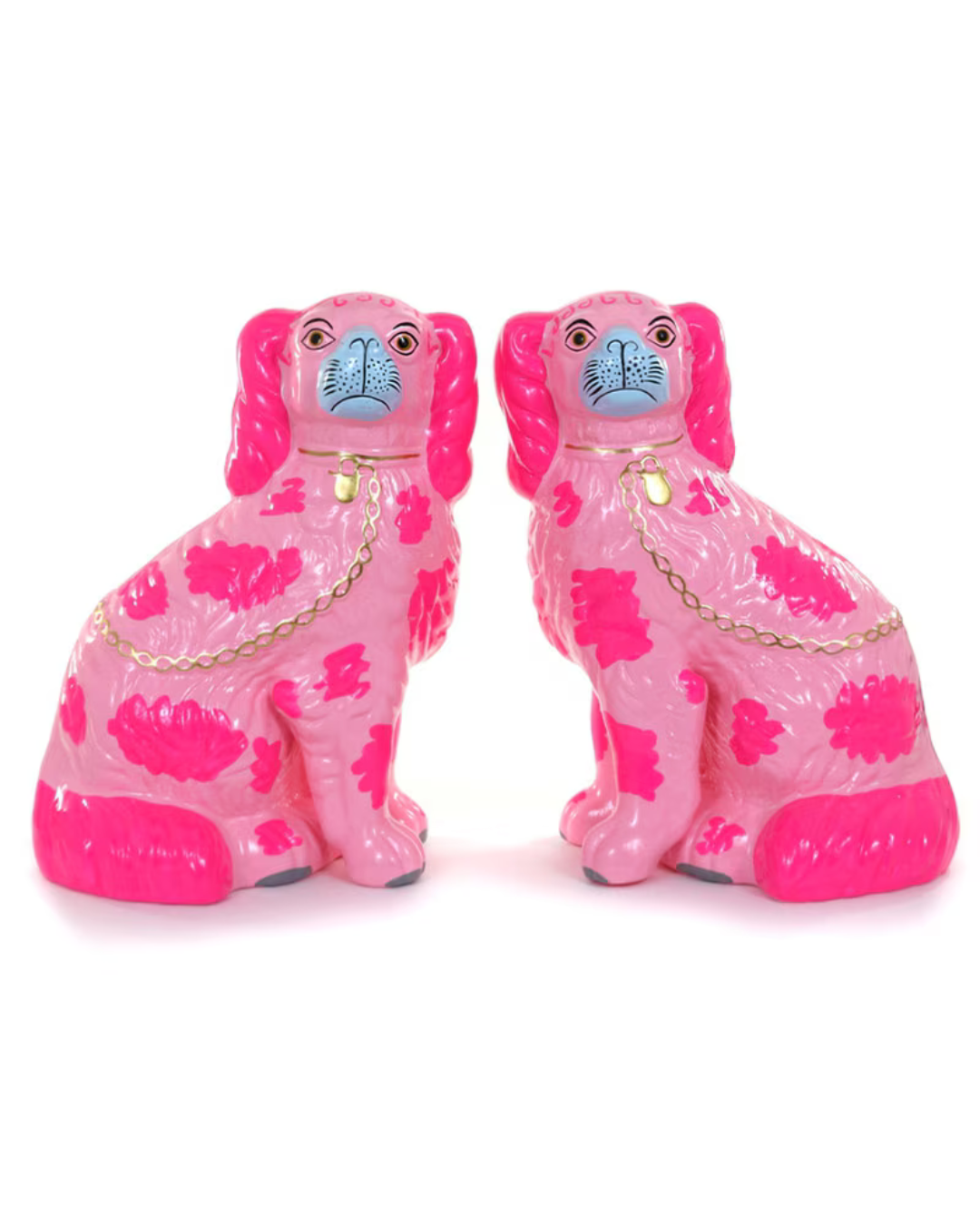 STAFFORDSHIRE DOGS LARGE - Neon Pink