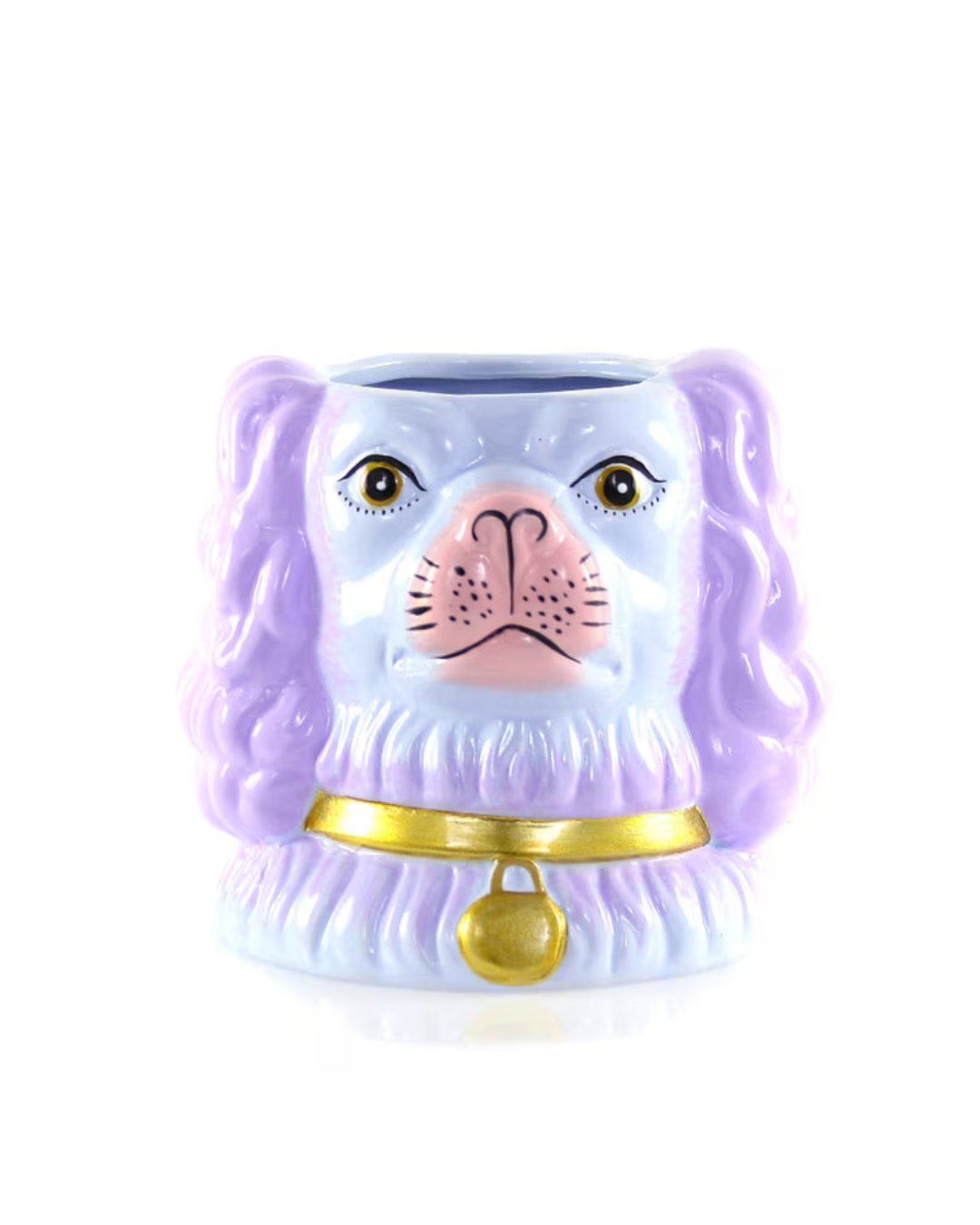 STAFFORDSHIRE DOG VASE - Purple
