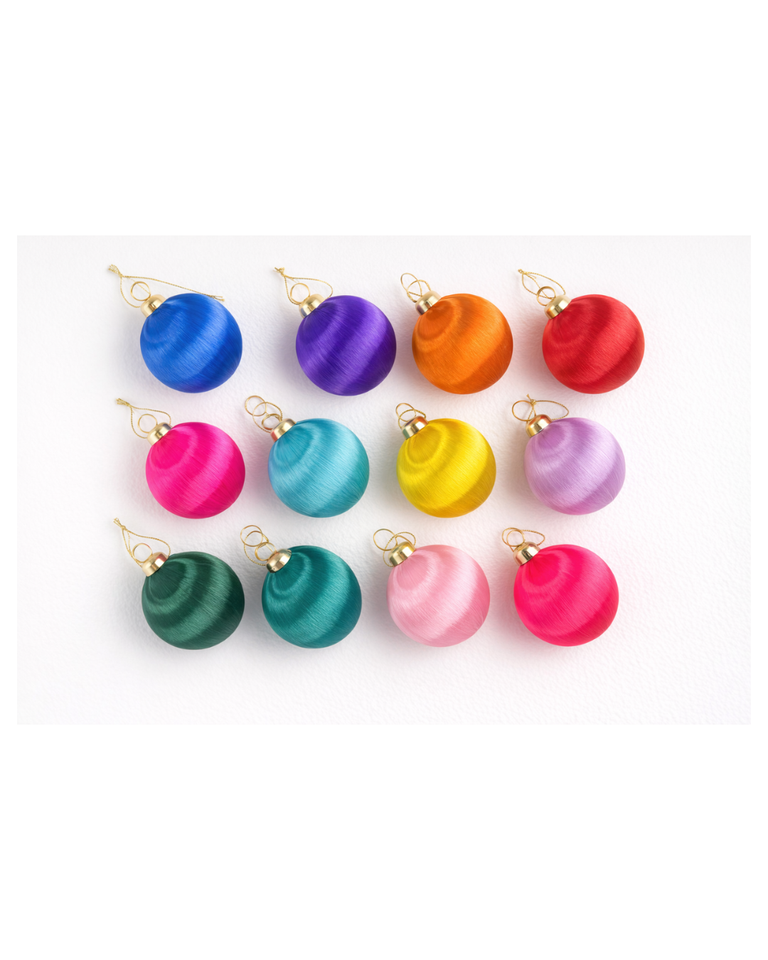 Silk Baubles Pack of 12 - Preorder