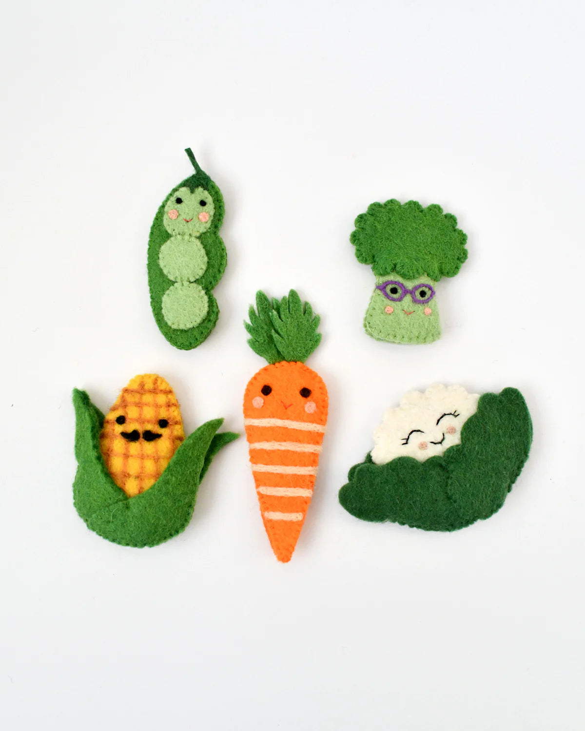 Felt Veggies Finger Puppet Set-Little Fish Co.