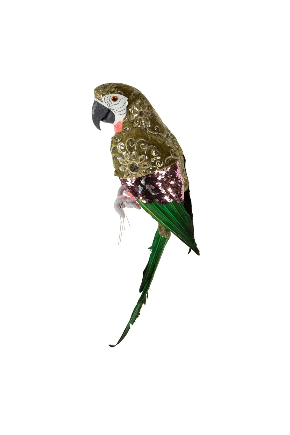 Elton King Parrot olive/pink sequin-Top 30 Christmas-Little Fish Co.