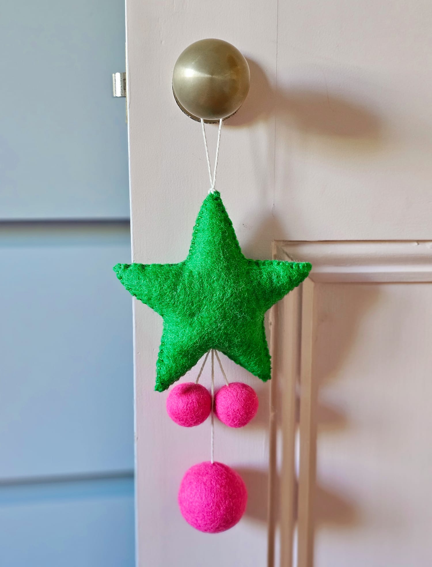 Green Apple star with Hot Pink balls-Fun-Little Fish Co.