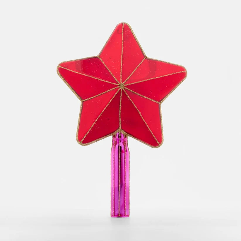 Radiant Star Tree Topper Red & Fuchsia