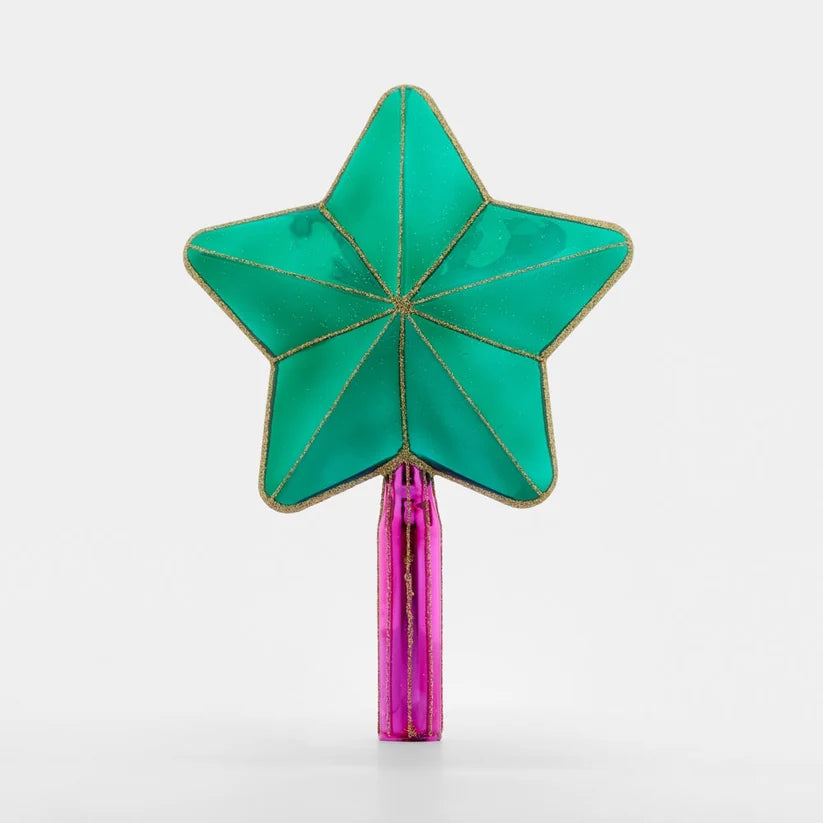 Radiant Star Tree Topper Emerald & Fuchsia