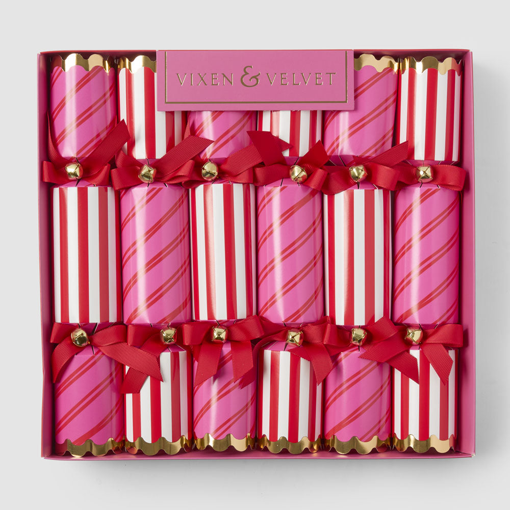 Carnival Stripe crackers Red / Pink