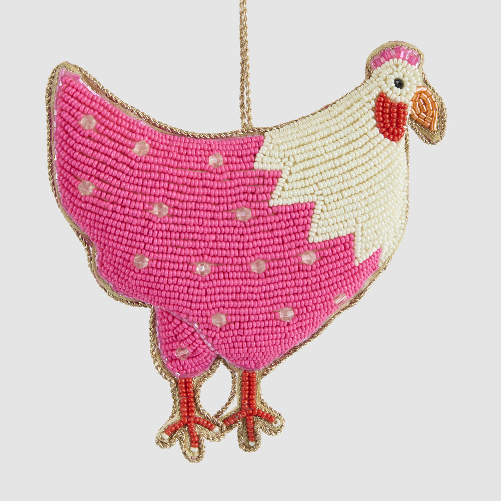 Positano Hen Decoration Pink