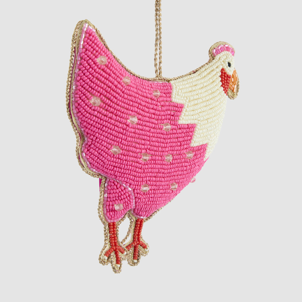 Positano Hen Decoration Pink
