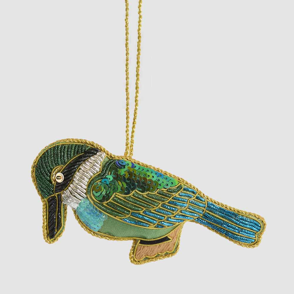 Sequin Kingfisher tree decoration