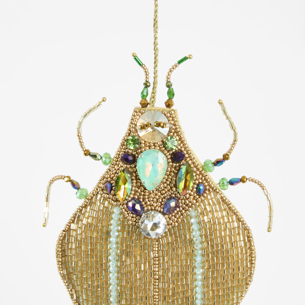 Maharajah Beaded Beetle Hanging tree decoration