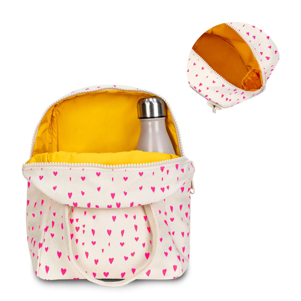 Fluf Zipper Lunch bag - Tiny Hearts-Little Fish Co.