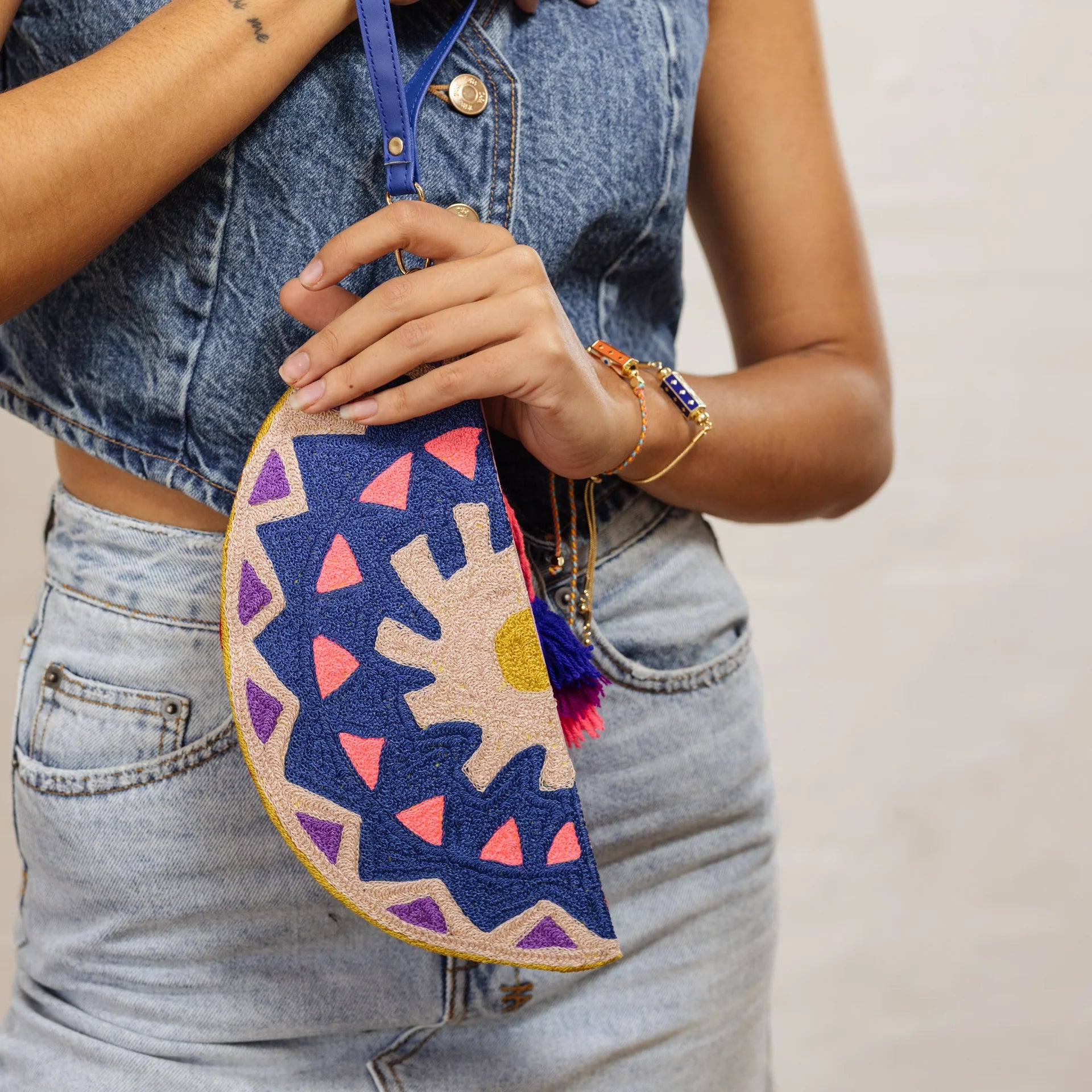 Aztec beaded clutch-Fashion-Little Fish Co.