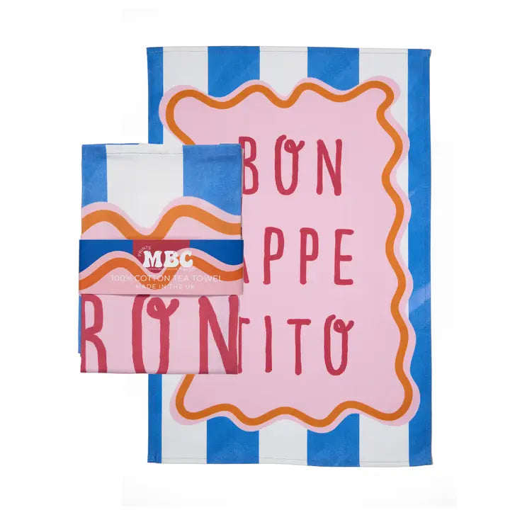 Bon Appetito tea towel-New Arrivals 2025-Little Fish Co.