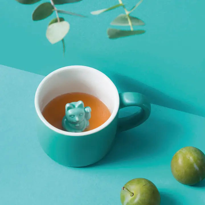 Lucky Cat Mug - Aqua-New Arrivals 2025-Little Fish Co.