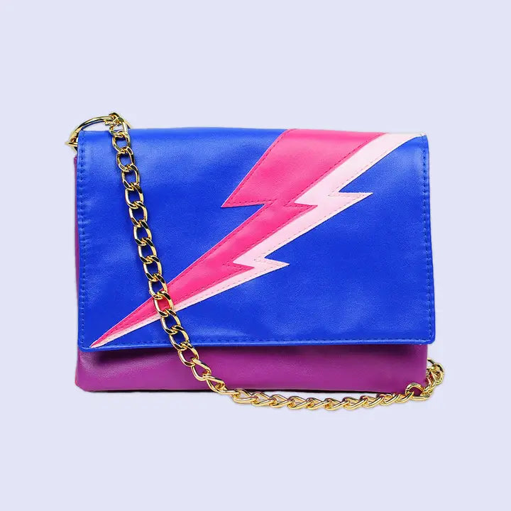 Convertible lightening bolt clutch in Power ballad-Top 30 Fashion-Little Fish Co.