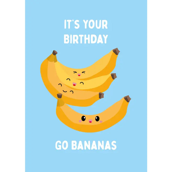 Go Bananas - It's Your Birthday Postcard-New Arrivals 2025-Little Fish Co.