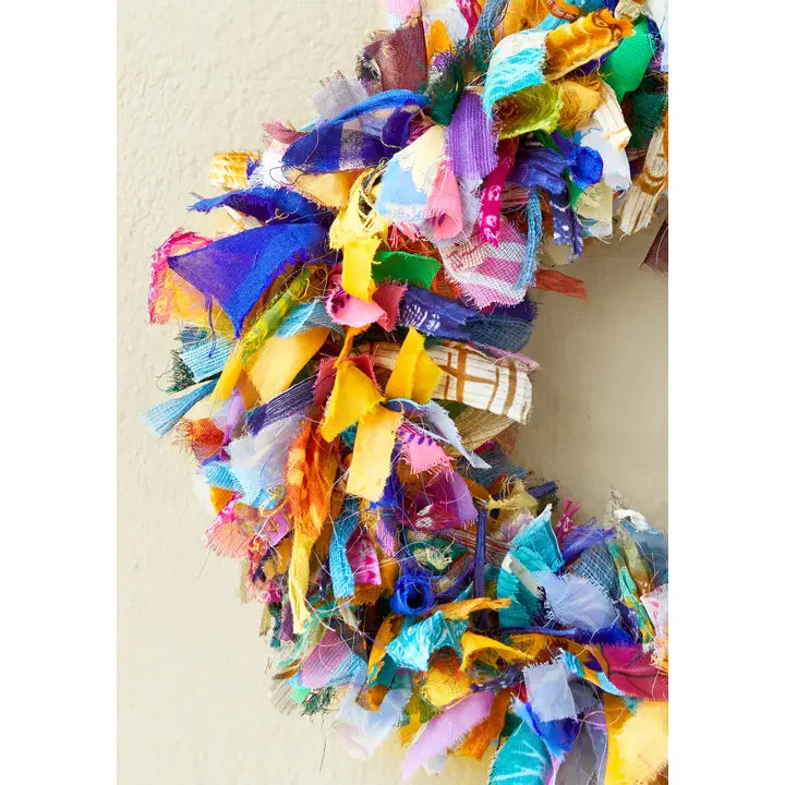 Recycled Sari Wreath-Little Fish Co.