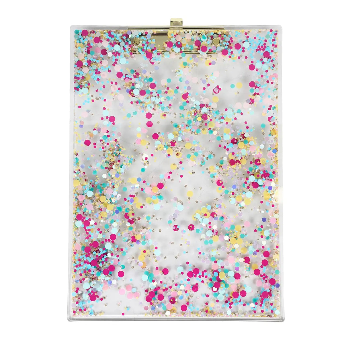 Confetti filled clip board