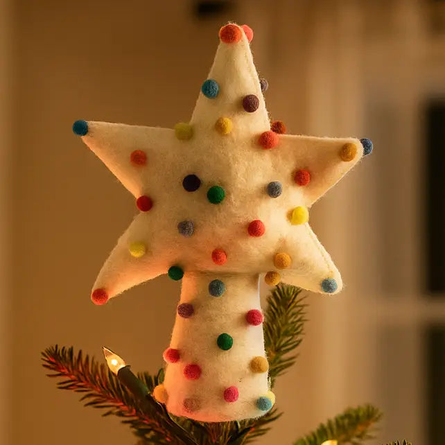 Handmade felt Star Tree Topper