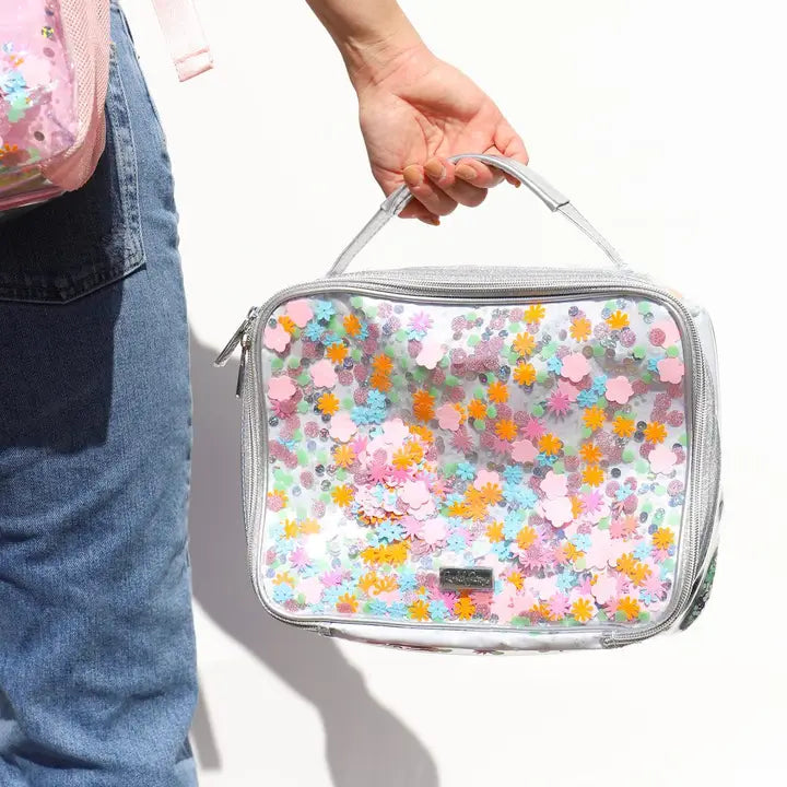 Flower shop confetti lunch bag